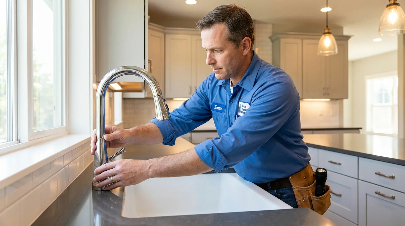 Kitchen faucet installation by Johns Plumbing LLC in Moriarty