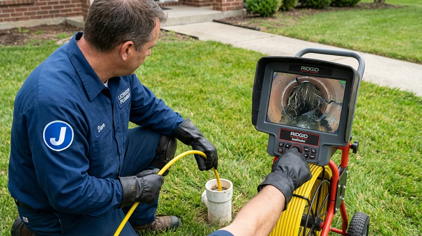 Sewer camera inspection being performed by Johns Plumbing LLC in Moriarty
